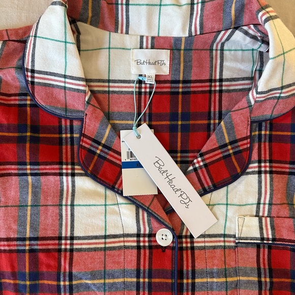 BedHead Organic Cotton NWT Women Pajama Christmas Plaid Set - Picture 2 of 3